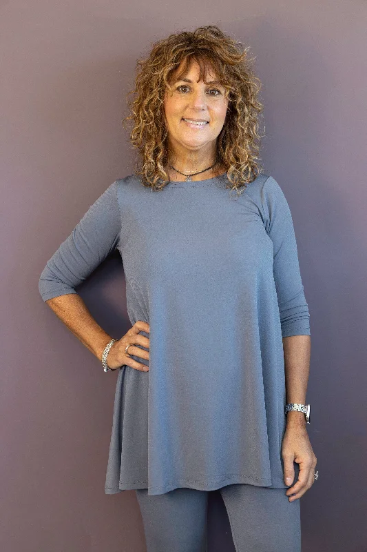 PALETTE BASICS 3/4 Sleeve Tunic Cashmere