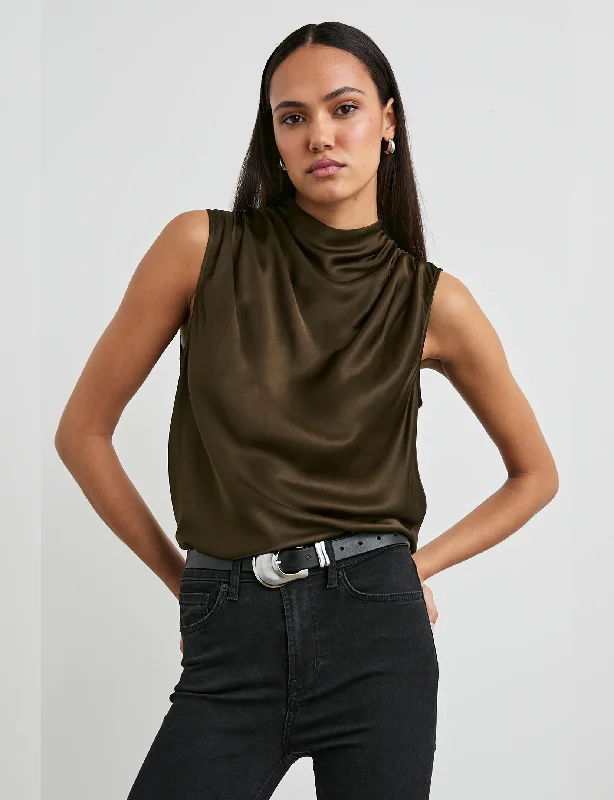 Kaleen Top, Dark Moss