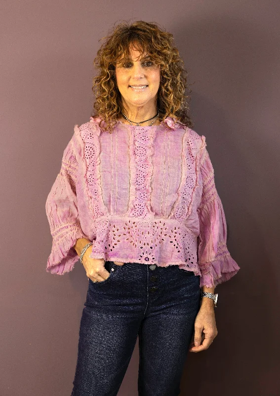 Ramie Daisie Blouse Sophisticated Women's Tailored