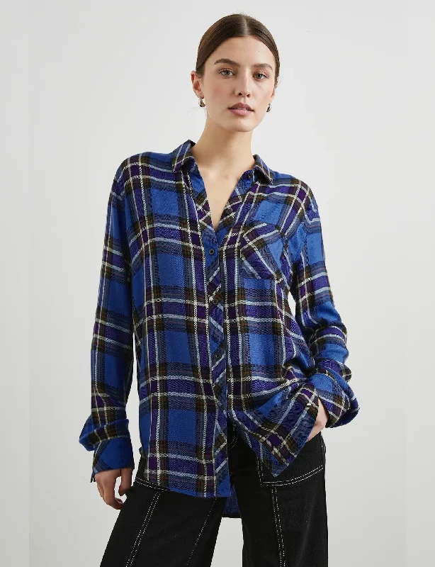 Hunter Plaid Flannel, Sapphire/Indigo