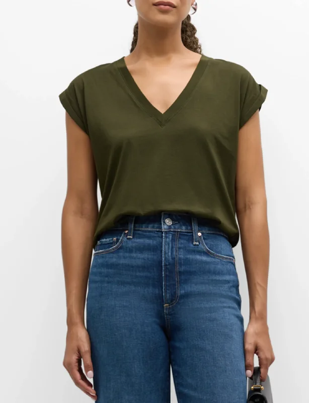 Easy V-Neck Tee, Military