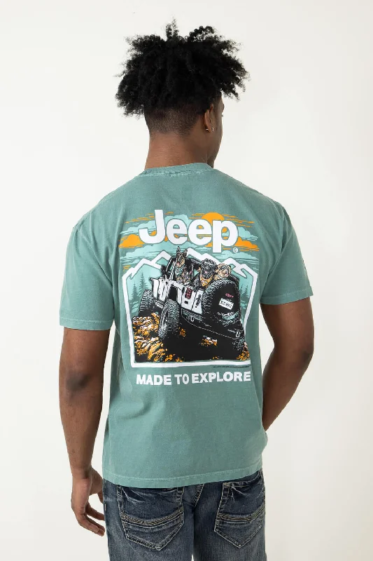 Jeep Off Road Trip T-Shirt in Green | 3772-GREEN Gym