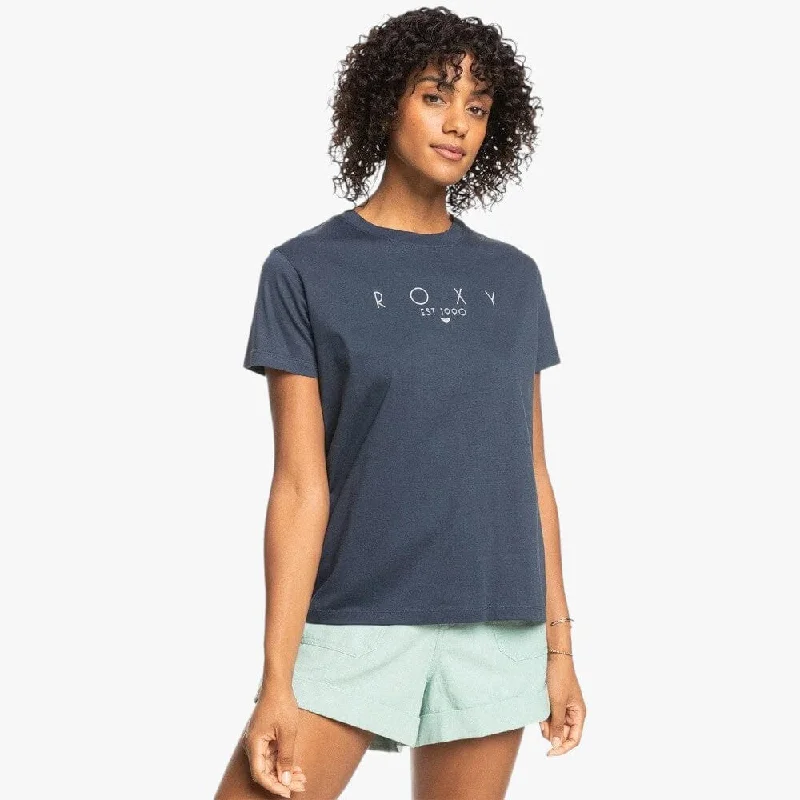 Roxy Womens Ocean Road A Short Sleeve Tee Mood Indigo Cozy Women's Sherpa - lined