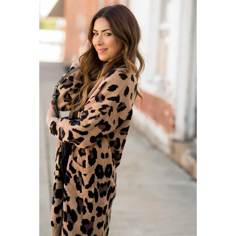 Safari Ready Leopard Tunic Cardigan