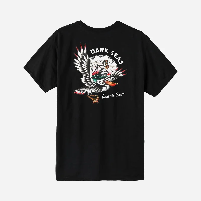 Dark Seas Pelican Watch Wicking T-Shirt - Black Laid - back Women's Style
