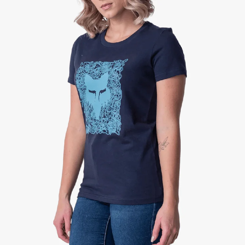 Foz Womens Auxlry Crew Short Sleeve Tee Deep Cobalt Polished Women's Silk