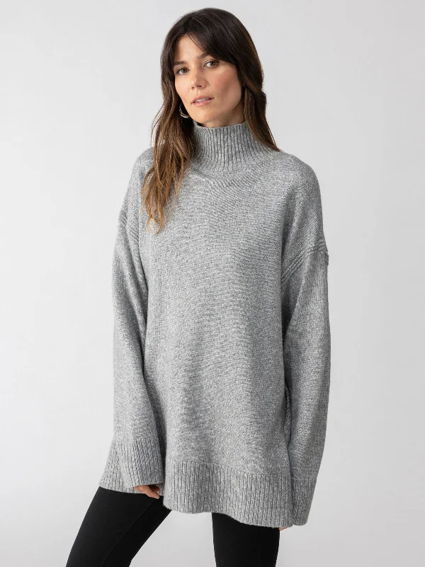 Perfect Sweater Tunic Heather Ash Relaxed Women's Beachy
