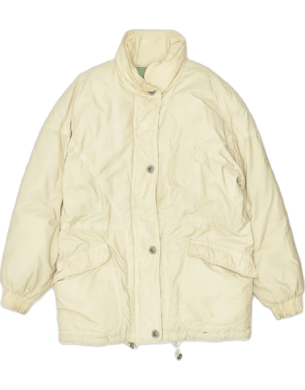 MC KEE'S Womens Oversized Padded Jacket UK 14 Medium Beige Polyester Trendy Women's Oversized