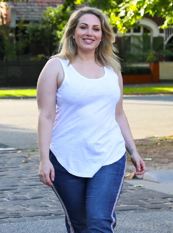 BRIT TOP - WHITE Minimalist Women's Casual