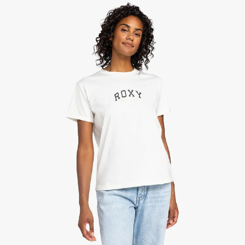 Roxy Womens Noon Ocean B Short Sleev Tee Egret Artistic Women's Avant - 