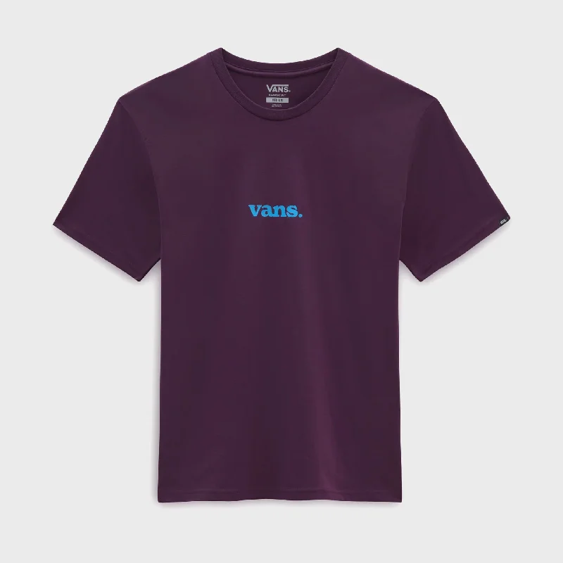 Vans Mens Lower Corecase T-Shirt - Blackberry Wine/Malibu Blue Women