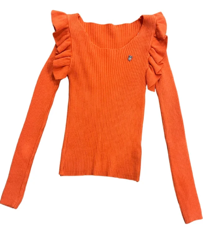Ruffle Rib Knit Sophisticated Women's 