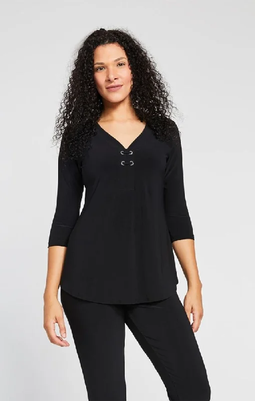 Sympli, 22208 Halo Henley , 3/4 sleeve