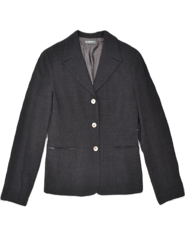 BLU NAUTA Womens 3 Button Blazer Jacket IT 46 Large Grey Polyester Practical Women's Multi - BLU NAUTA Womens 3 Button Blazer Jacket IT 46 Large Grey Polyester Practical Women's Multi -