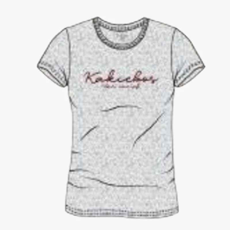 Kakiebos Womens Classic Fit Short Sleeve Tee Grey Mel European