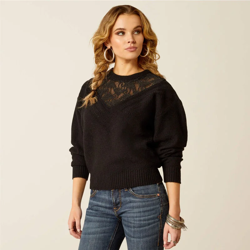 Ariat Women's Magnolia Sweater in Black Business
