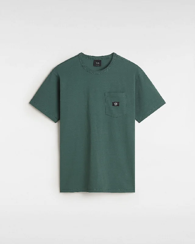 Vans Mens Off The Wall II Pocket T-Shirt - Bistro Green Relaxed Women's Beachy
