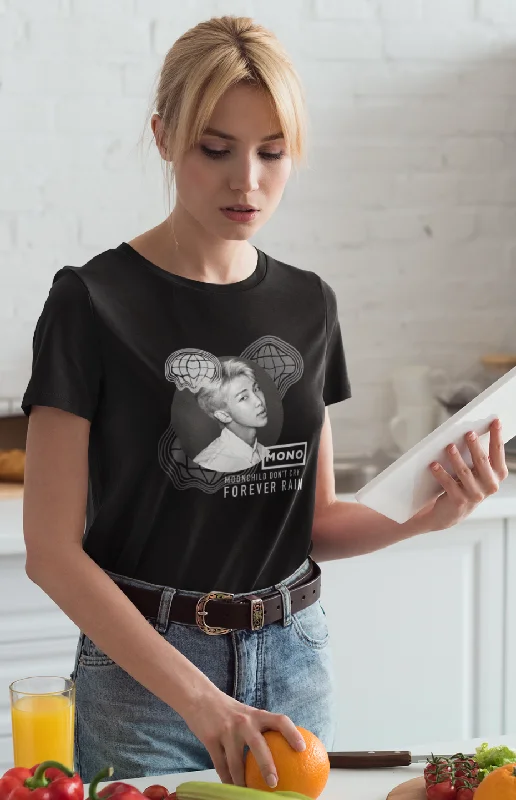 RM MONO Namjoon Moon Child : BTS -HALF-SLEEVE T-SHIRTS Artistic Women's Avant - 
