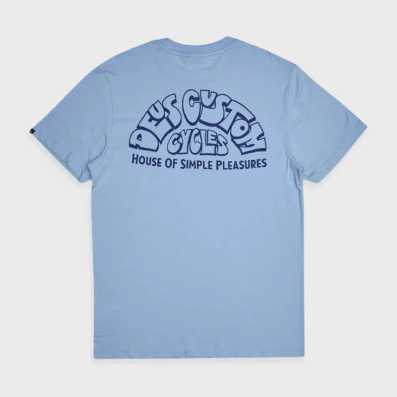 Deus Mens Duke T-Shirt - Soft Chambray Stylish Women's Tropical 