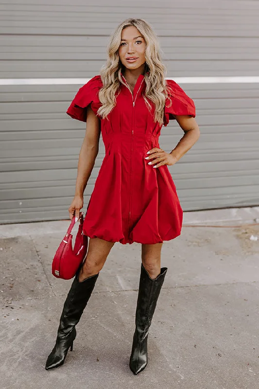 She's Unforgettable Mini Dress in Red