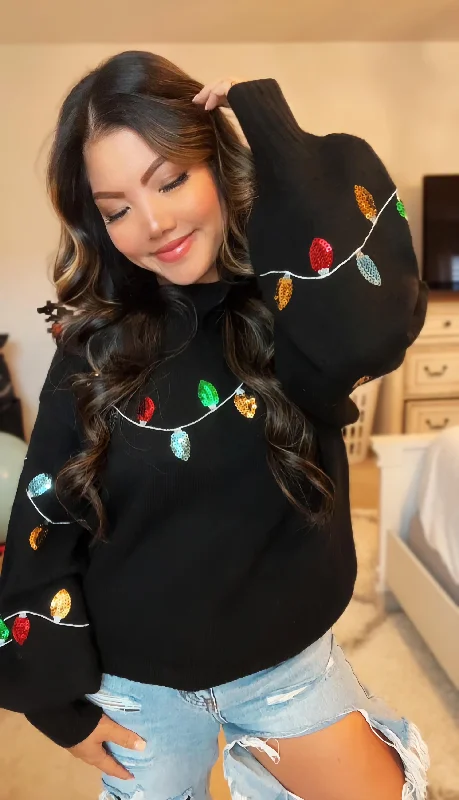 Noel Sequin Bell Sleeve Sweater Refined Women's Velvet