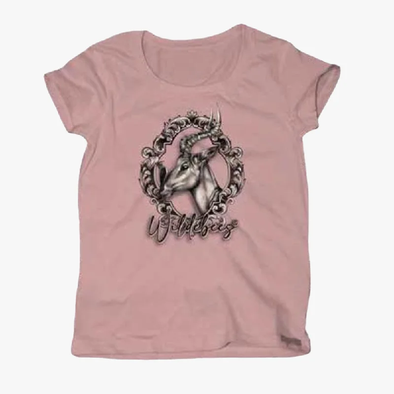 Wildebees Womens Wreath Tp Short Sleeve Tee Pearl Shimmer Youthful Women's Pop
