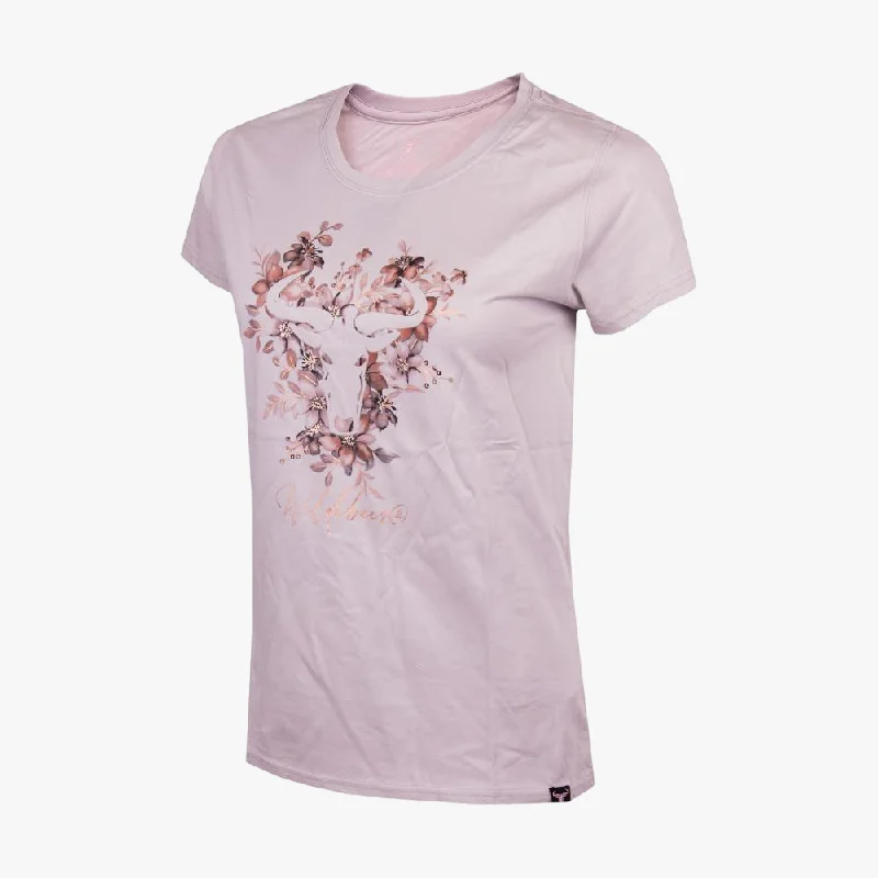 Wildebees Womens Punch Out Posey Short Sleeve Tee Tiffany Fog Cool Women's Distressed Wildebees Womens Punch Out Posey Short Sleeve Tee Tiffany Fog Cool Women's Distressed