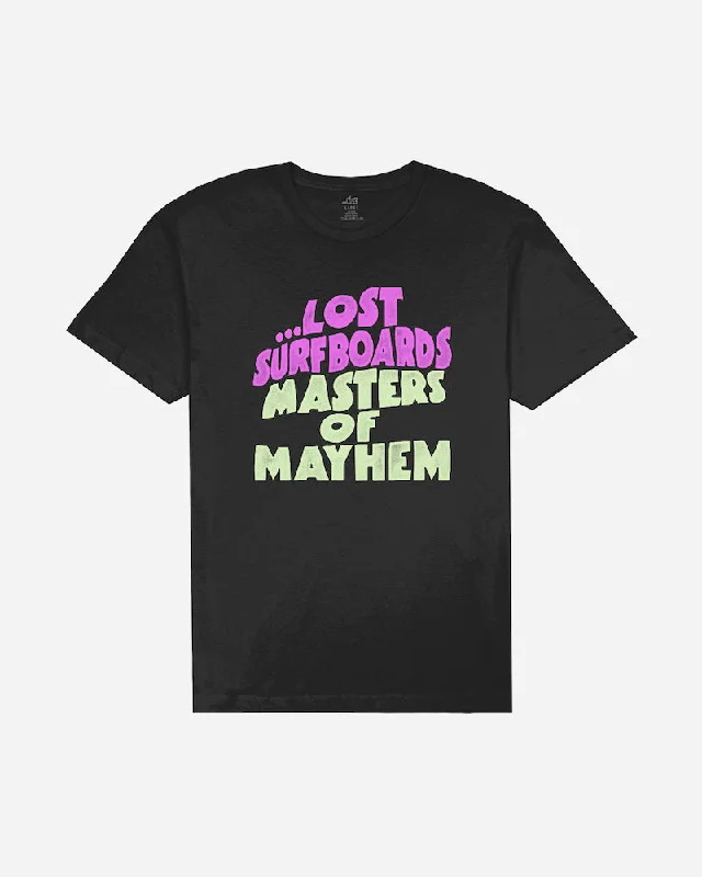 Lost Mens Masters of Mayhem T-Shirt - Black Refined Women's Hand - crafted