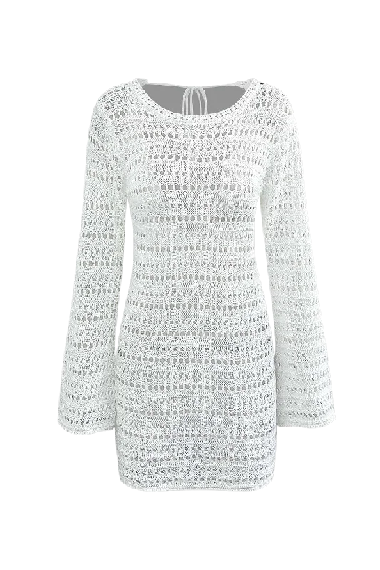 A&A Vintage Crochet Summer Cover-Up Mini Dress