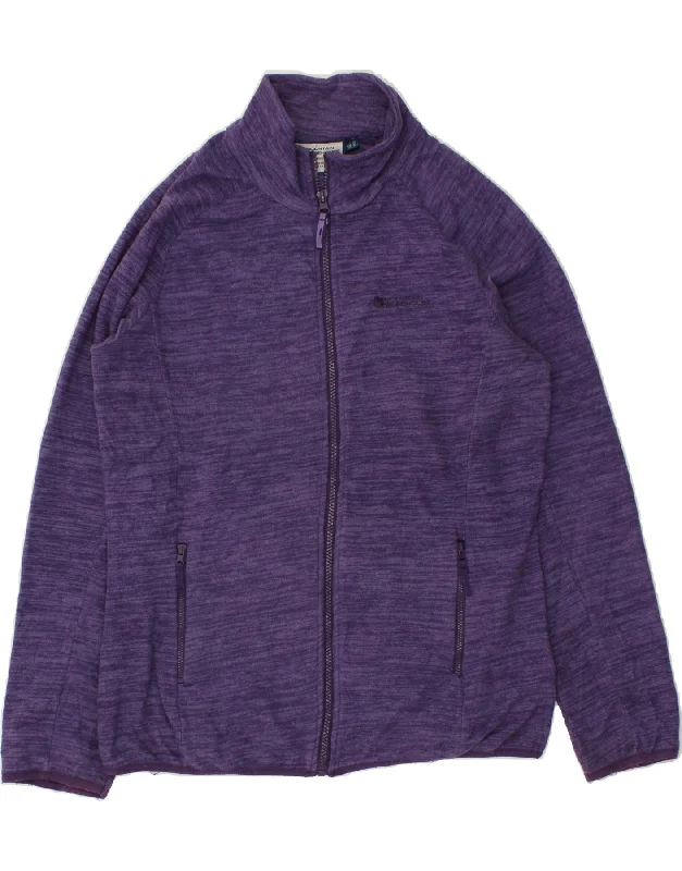 MOUNTAIN WAREHOUSE Womens Fleece Jacket UK 14 Large Purple Flecked