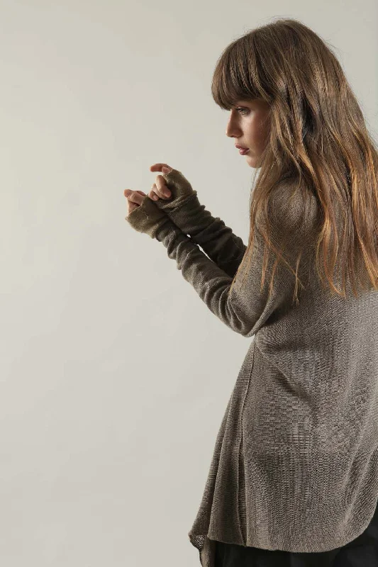 Light Bamboo & Soy Cardigan Artistic Women's Hand - painted