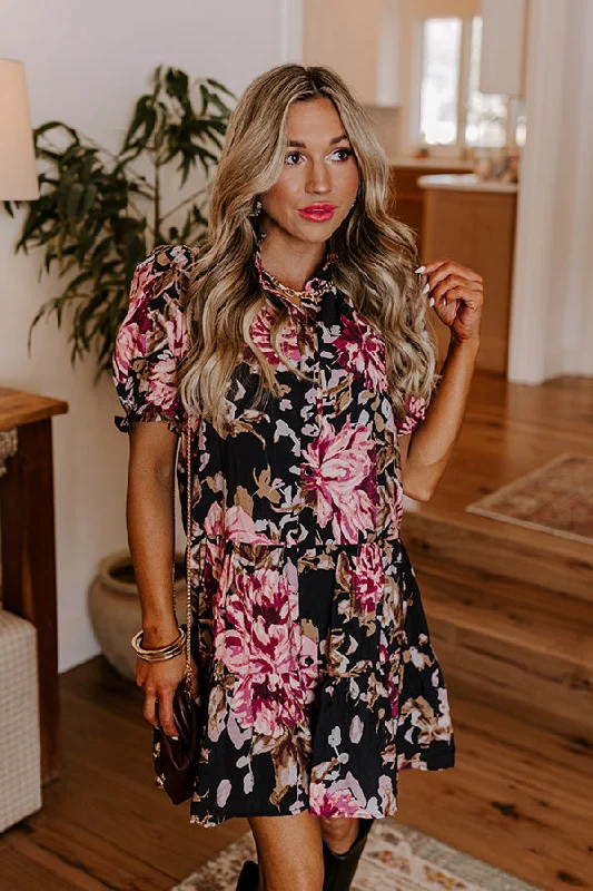 Rose Garden Romance Button Down Mini Dress