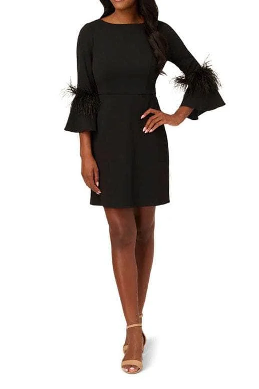 Adrianna Papell AP1D105175 - Feathered Bell Sleeve Cocktail Dress