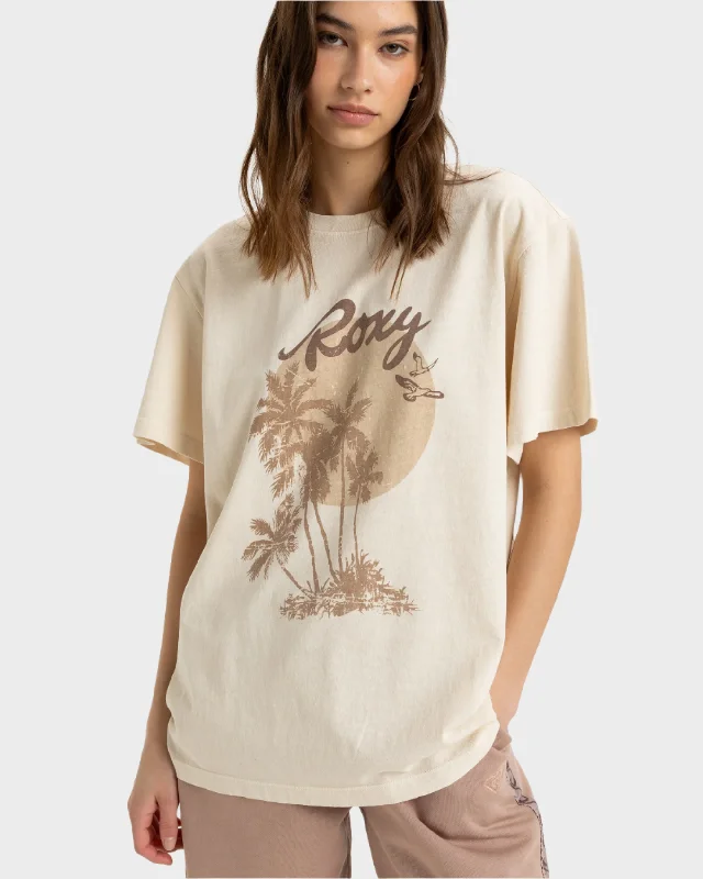 Womens Sunny Oversized Stone Wash T-Shirt Gym