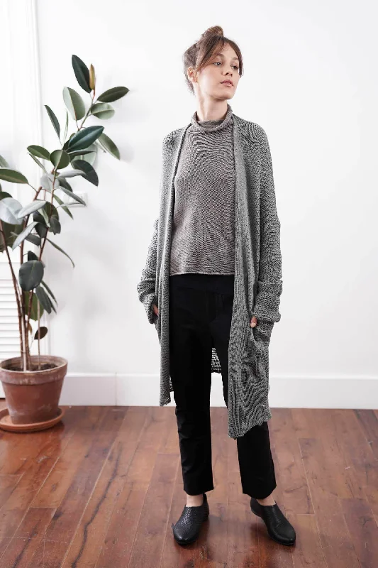 Long Beka Soy Cardigan - Fog Gray Business