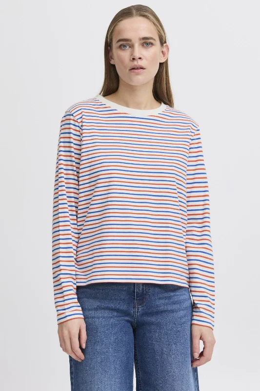 Forudbestilling - Ichi - Ihmira Loose Ls3 - 204127 Cloud Dancer W. Multi Traditional Women's Wool Forudbestilling - Ichi - Ihmira Loose Ls3 - 204127 Cloud Dancer W. Multi Traditional Women's Wool