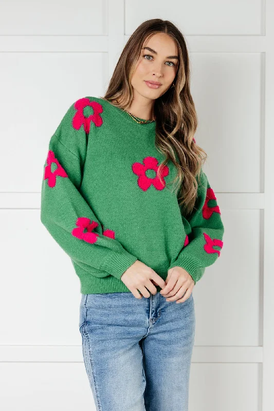 Follow Your Heart Drop Shoulder Sweater Stylish Women's Tropical 