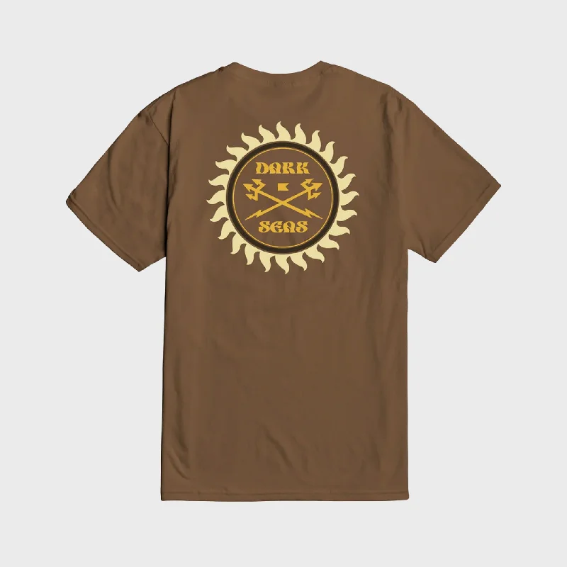Dark Seas Mens Sunburn T-shirt - Coyote Brown Sleek Women's Metallic