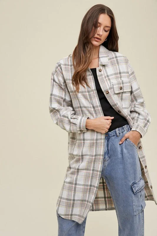 Violet Plaid Shacket Jacket purpose