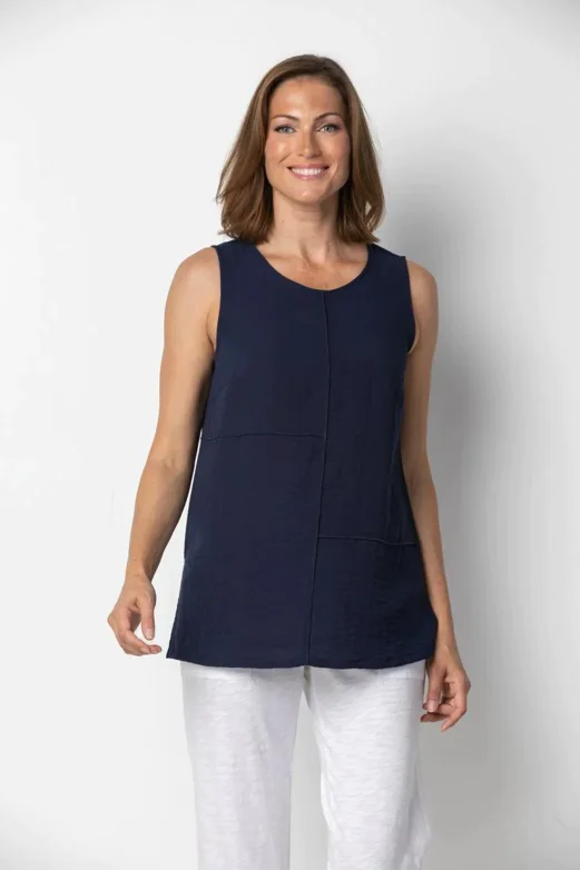 Habitat Spring/Summer Sale, 30650 Pieced Sleeveless Tunic Tank, Twilight 50% Off Regular Price