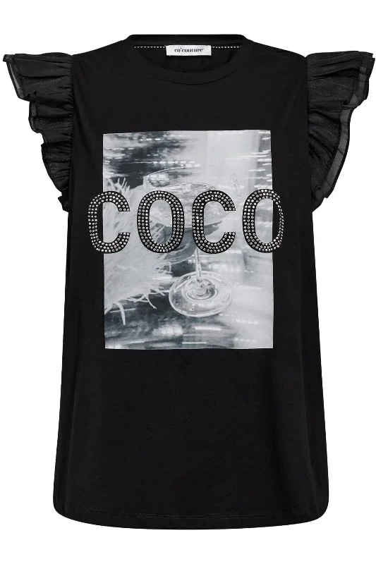 Co´couture - Champagnecc Stone Mix Top 33116 - 96 Black Classic Women's Pin - striped Co´couture - Champagnecc Stone Mix Top 33116 - 96 Black Classic Women's Pin - striped