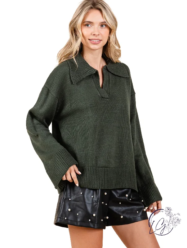 Warm Wishes Oversized Knit Sweater Hip Women's Retro