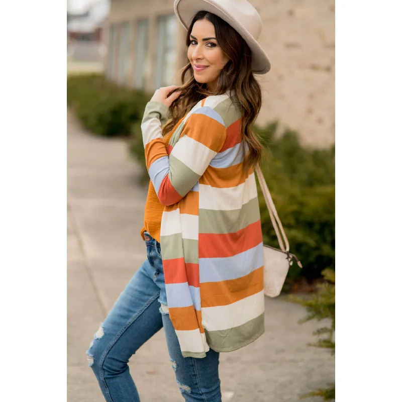 Colorful Stripe Cardigan