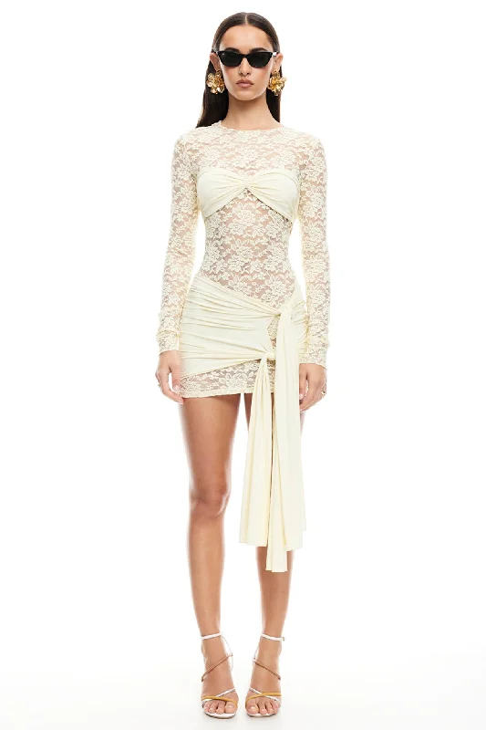LIONESS Midnight Mini Dress Butter Refined Women's Velvet