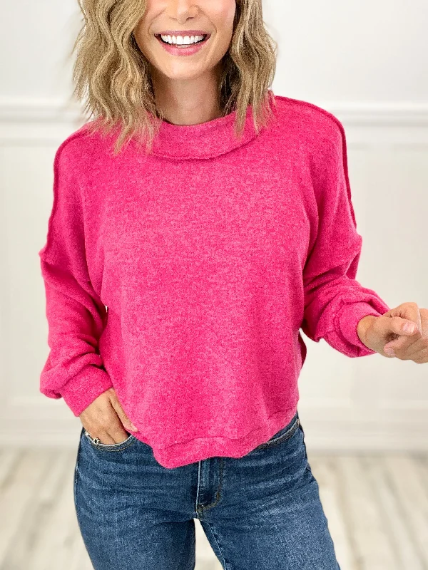 One For The Ages Brushed Mélange Hacci Sweater Top - B Bohemian Women's Free