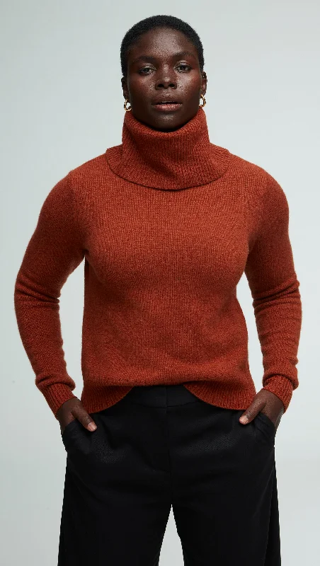 Chunky Turtleneck in Wool-Cashmere | Auburn Women