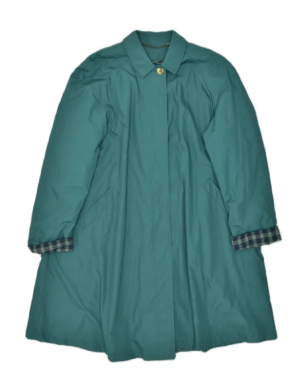 ALBA FORNARI Womens Overcoat IT 48 XL Green Polyester Classic Compression