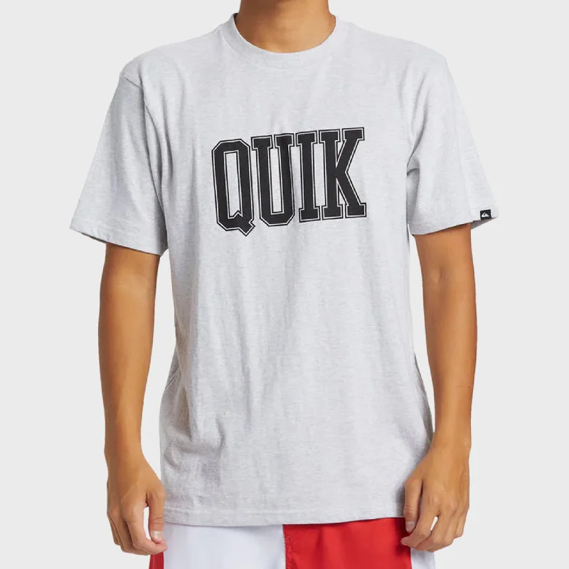 Quiksilver Mens Griff Quik T-Shirt - Snow Heather Sleek Women's Metallic