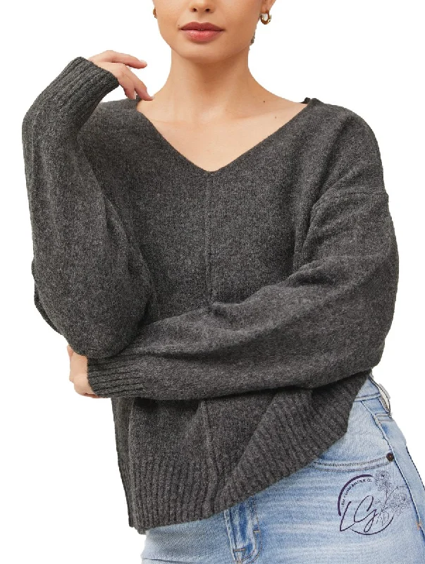 Sleek Sophistication V-Sweater Classic Women's Tweed