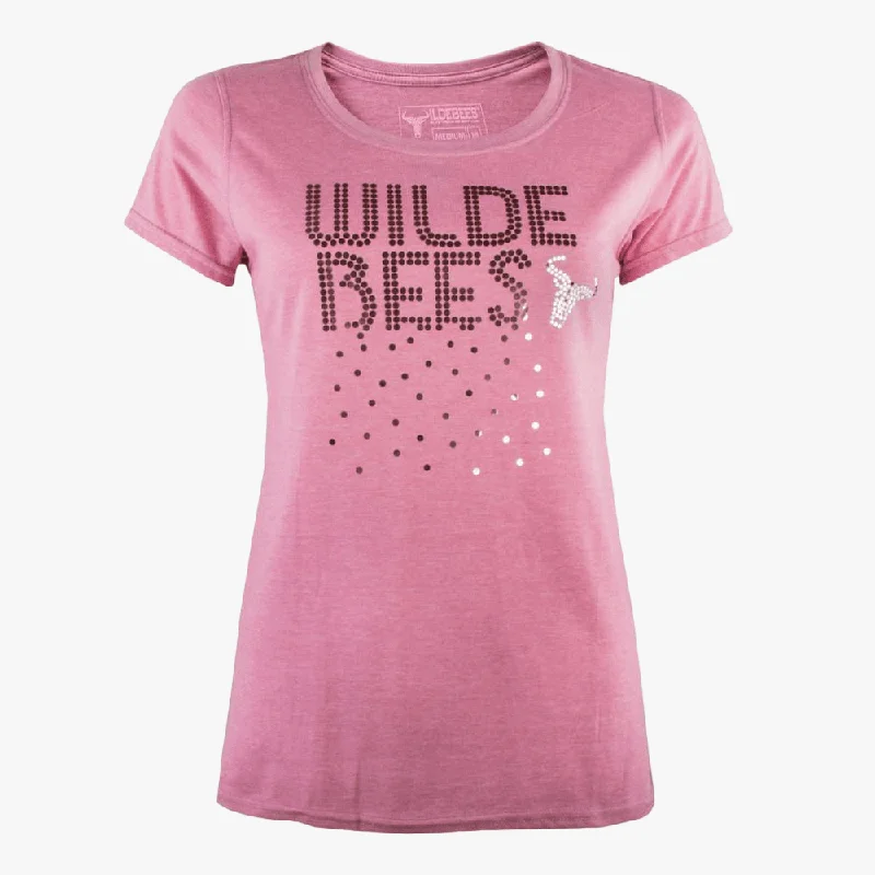 Wildebees Womens Sprangles Drip Short Sleeve Tee Primrose Mel Refined Women's Hand - crafted Wildebees Womens Sprangles Drip Short Sleeve Tee Primrose Mel Refined Women's Hand - crafted